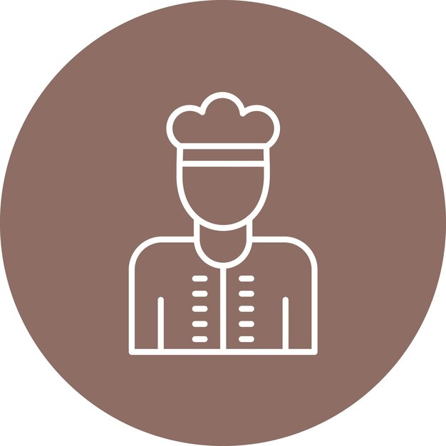 Imagen vectorial del icono del chef Se puede utilizar para la catering