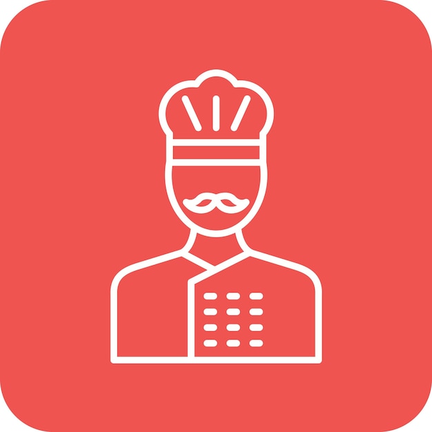 Imagen vectorial del icono del chef Se puede utilizar para la entrega de alimentos