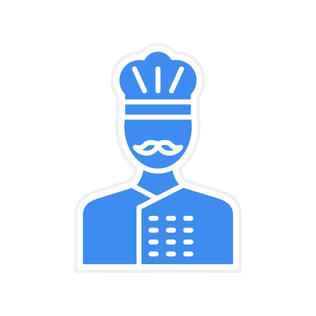 Imagen vectorial del icono del chef Se puede utilizar para la entrega de alimentos