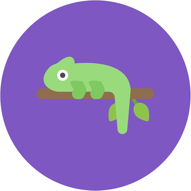 Imagen vectorial del icono de Chemeleon Se puede usar para la selva tropical