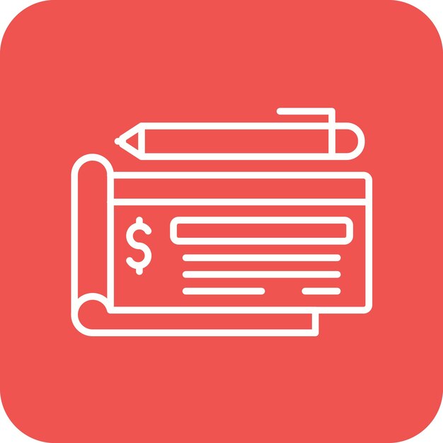 La imagen vectorial del icono del cheque se puede utilizar para donaciones