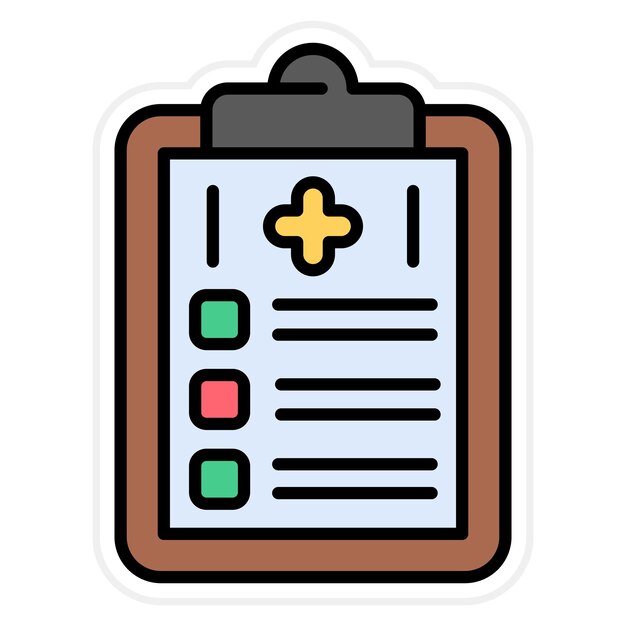 Imagen vectorial de icono de chequeo médico Se puede utilizar para Recursos Humanos