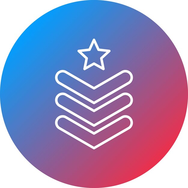 Imagen vectorial de icono Chevron del ejército Se puede usar para militares