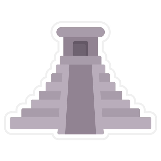 Vector imagen vectorial del icono de chichen itza se puede usar para puntos de referencia