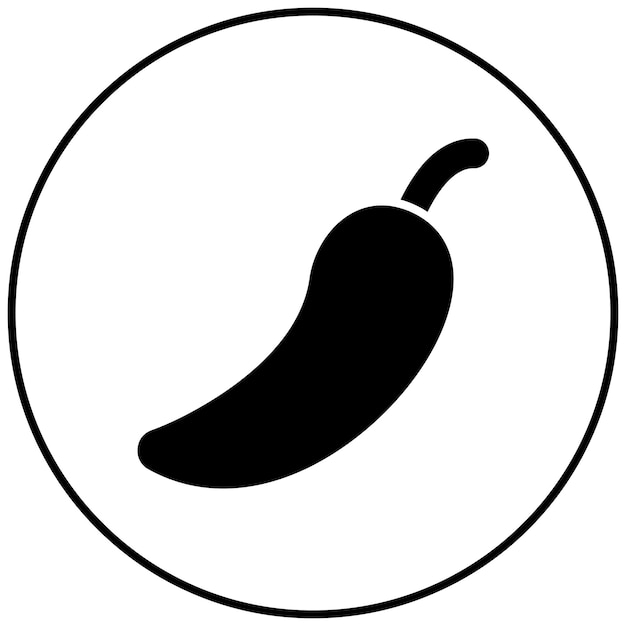 Imagen vectorial de icono de chile Se puede usar para jardinería