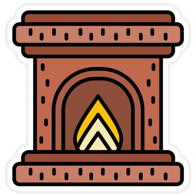 Imagen vectorial del icono de la chimenea Se puede usar para Comfort