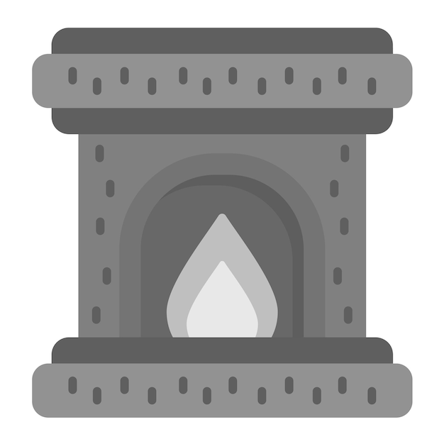 Imagen vectorial del icono de la chimenea Se puede usar para Comfort