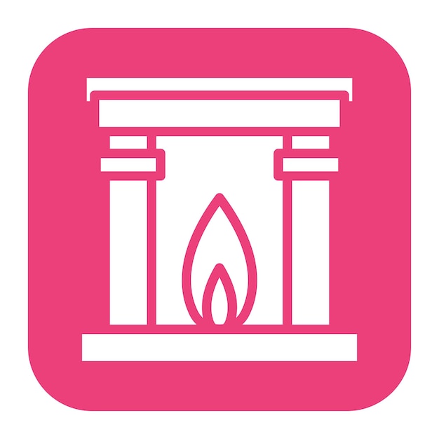 Imagen vectorial del icono de la chimenea Se puede usar para Retro