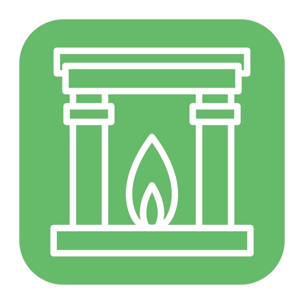 Imagen vectorial del icono de la chimenea Se puede usar para Retro