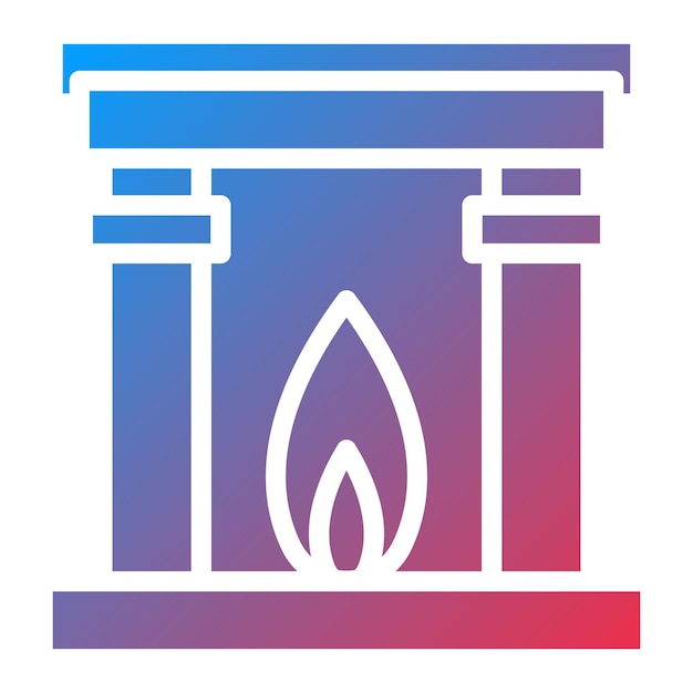 Imagen vectorial del icono de la chimenea Se puede usar para Retro