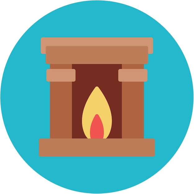 Imagen vectorial del icono de la chimenea Se puede usar para Retro