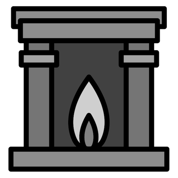Imagen vectorial del icono de la chimenea Se puede usar para Retro