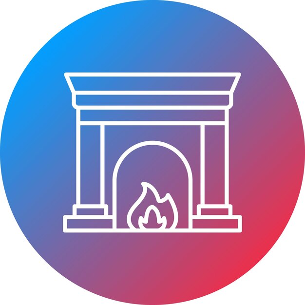 Imagen vectorial del icono de la chimenea Se puede utilizar para la vida familiar