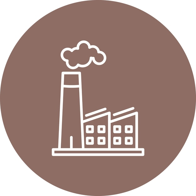 Imagen vectorial del icono de las chimeneas de la fábrica Se puede utilizar para la energía nuclear