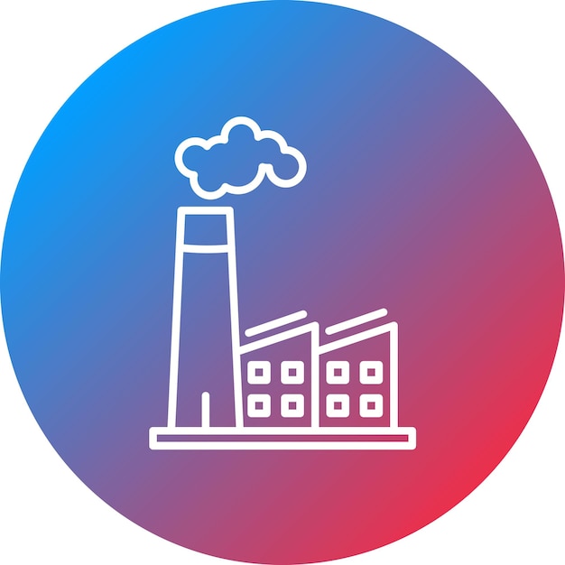 Imagen vectorial del icono de las chimeneas de la fábrica Se puede utilizar para la energía nuclear