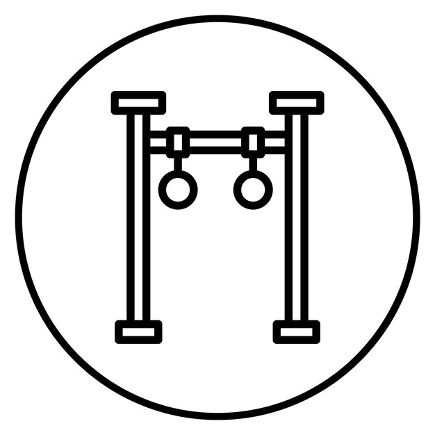 Imagen vectorial del icono de Chin Up Bar Se puede usar para equipos deportivos