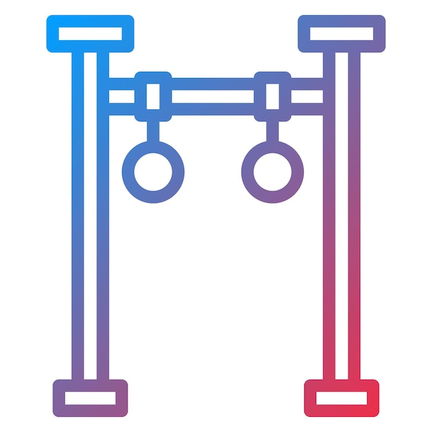 Imagen vectorial del icono de Chin Up Bar Se puede usar para equipos deportivos