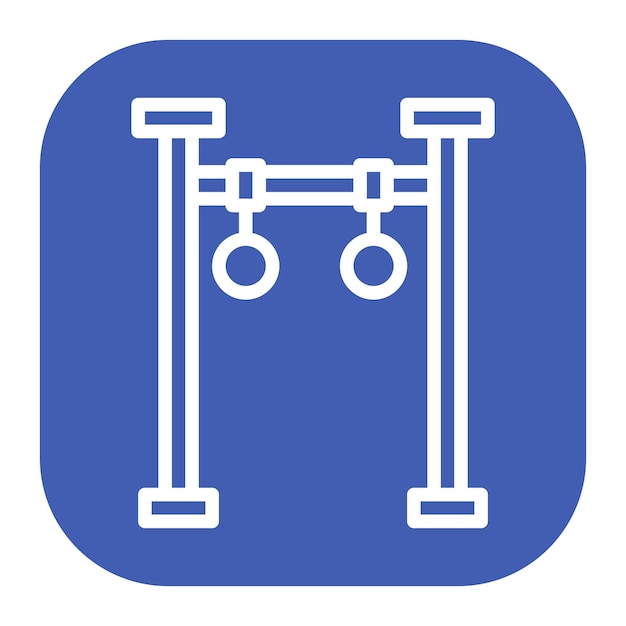 Imagen vectorial del icono de Chin Up Bar Se puede usar para equipos deportivos