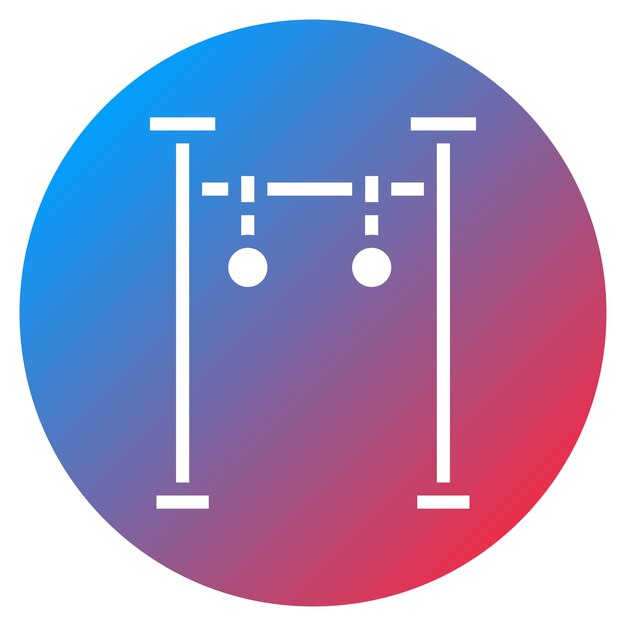 Imagen vectorial del icono de Chin Up Bar Se puede usar para equipos deportivos
