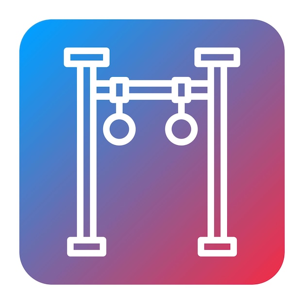 Imagen vectorial del icono de Chin Up Bar Se puede usar para equipos deportivos