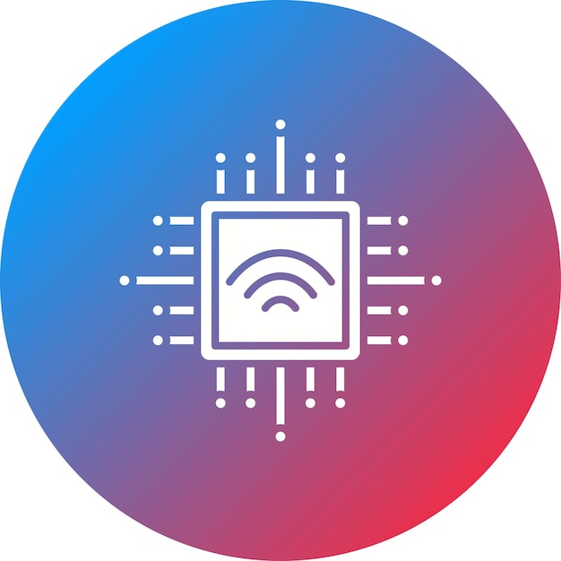 Imagen vectorial de icono de chip inteligente Se puede utilizar para Smart Home