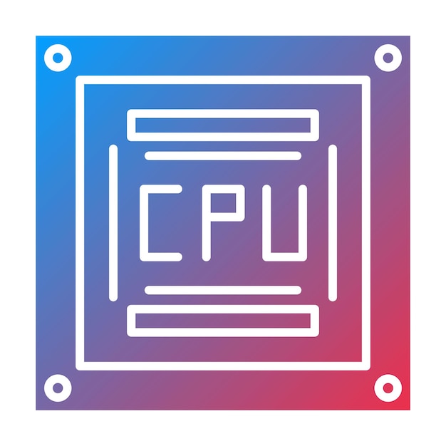 La imagen vectorial del icono del chip se puede utilizar para la ingeniería