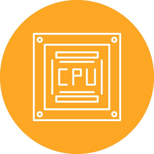 La imagen vectorial del icono del chip se puede utilizar para la ingeniería