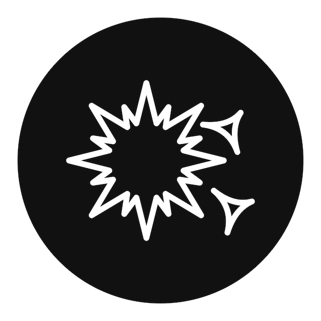La imagen vectorial del icono de las chispas se puede usar para el Carnaval