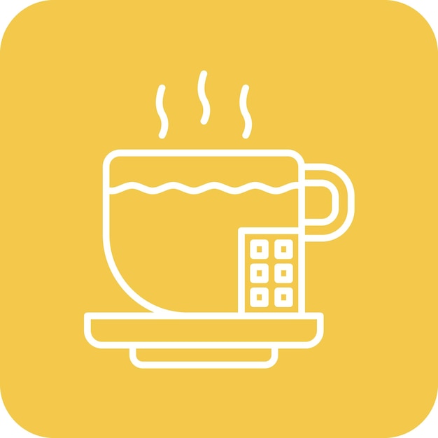Imagen vectorial de icono de chocolate caliente Se puede usar para bebidas