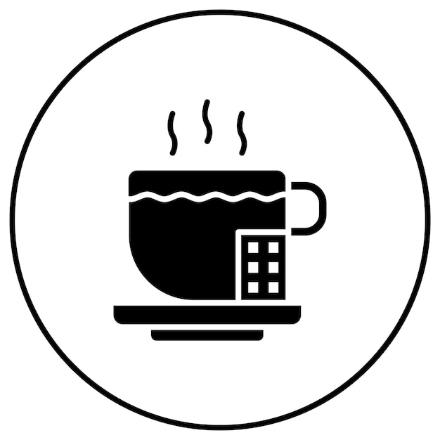 Imagen vectorial de icono de chocolate caliente Se puede usar para bebidas