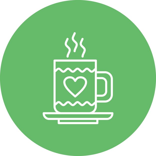 Imagen vectorial de icono de chocolate caliente Se puede usar para dulces y caramelos
