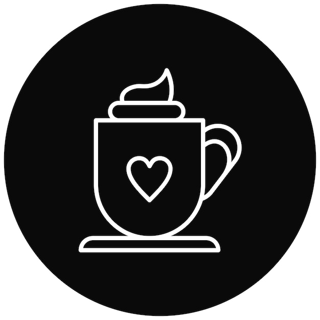 Imagen vectorial de icono de chocolate caliente Se puede usar para Invierno