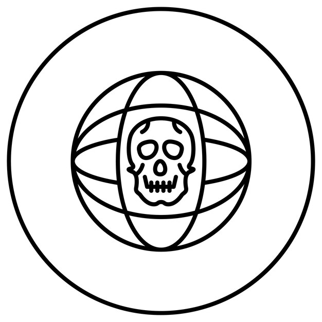 La imagen vectorial del icono de ciberataque se puede utilizar para la seguridad