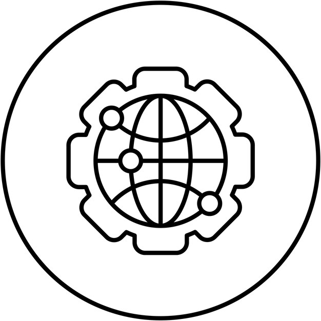 La imagen vectorial del icono del ciberespacio puede usarse para el futuro