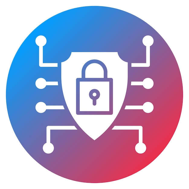 La imagen vectorial del icono de ciberseguridad se puede utilizar para la Disrupción Digital