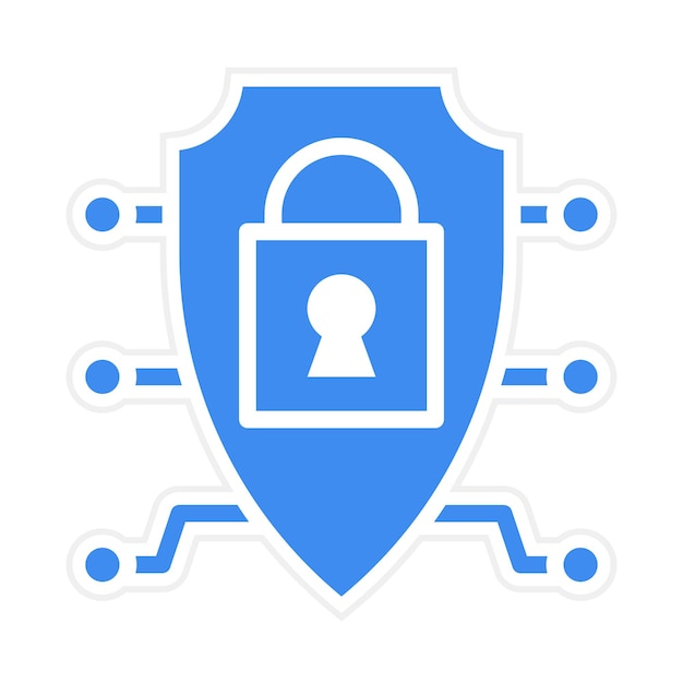 Imagen vectorial de icono de ciberseguridad Se puede utilizar para el rendimiento empresarial