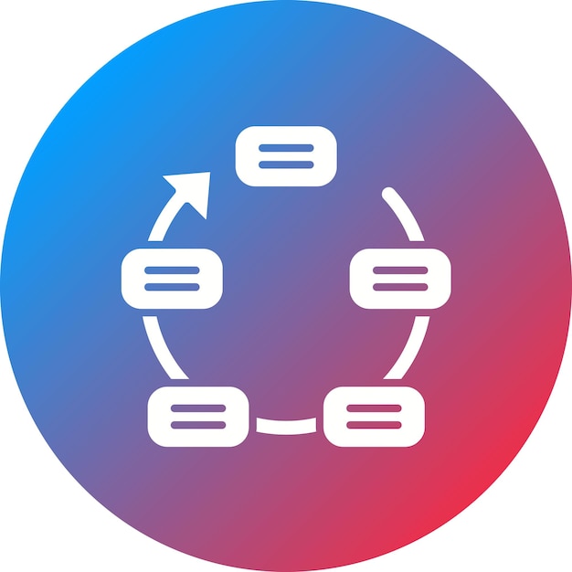 Imagen vectorial de icono de ciclo continuo Se puede utilizar para infografías