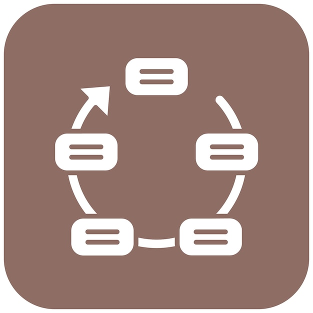 Imagen vectorial de icono de ciclo continuo Se puede utilizar para infografías
