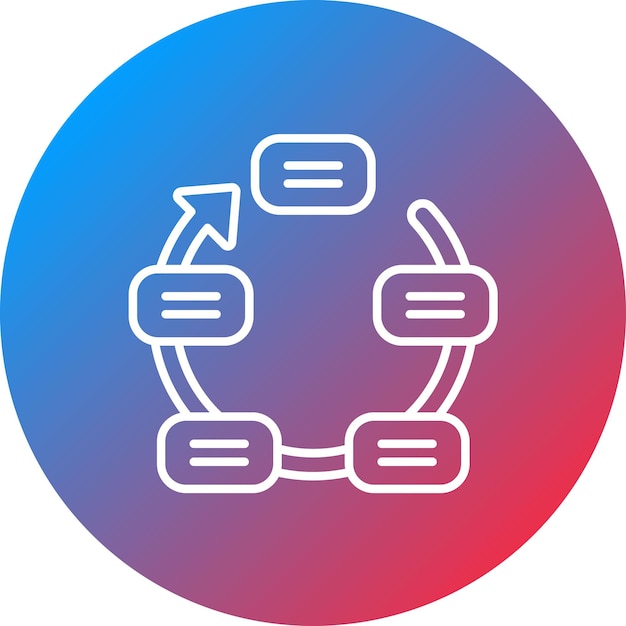 Imagen vectorial de icono de ciclo continuo Se puede utilizar para infografías