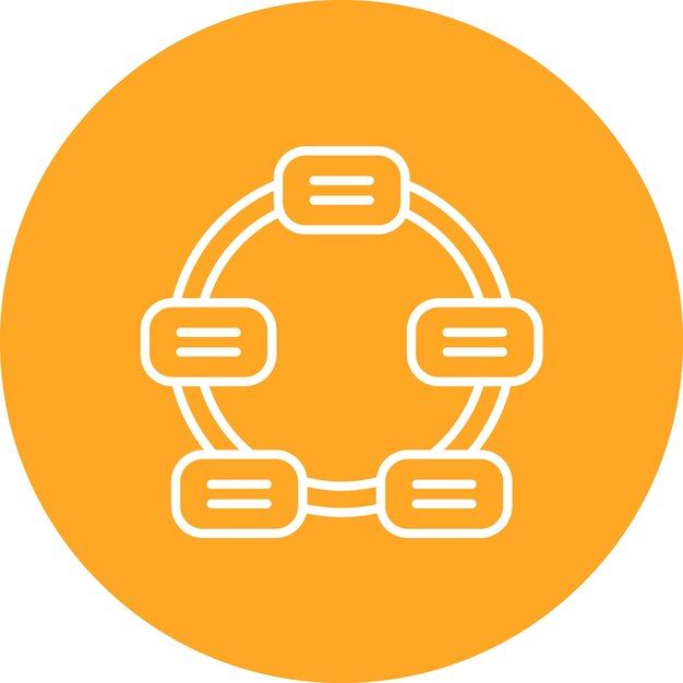 Imagen vectorial de icono de ciclo no direccional Se puede utilizar para infografías
