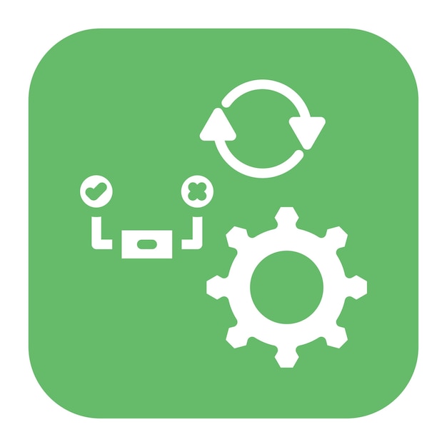 Imagen vectorial del icono del ciclo de prueba Se puede utilizar para pruebas de software
