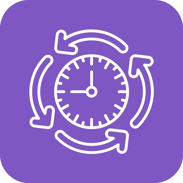 Vector imagen vectorial del icono de ciclo de tiempo se puede utilizar para factory