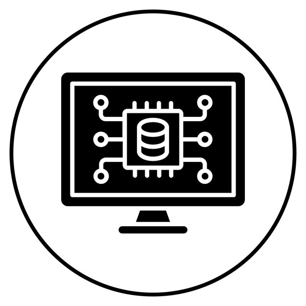 Imagen vectorial de icono de ciencia de datos Se puede usar para tecnología de marketing