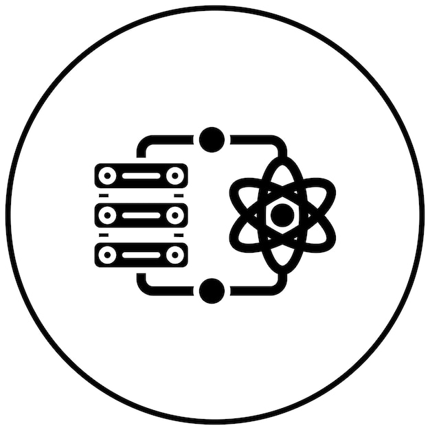 Imagen vectorial de icono de ciencia de datos Se puede utilizar para la Agencia de Medios