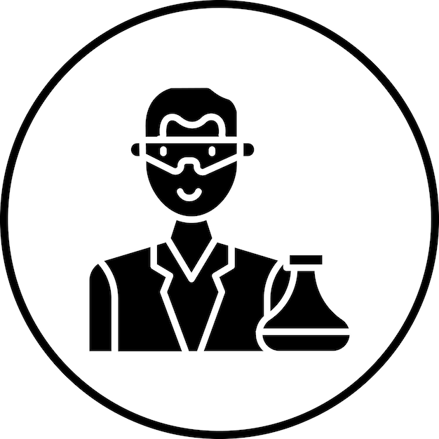 Imagen vectorial de icono de científico Se puede usar para humanos