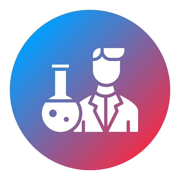 La imagen vectorial del icono del científico se puede utilizar para el laboratorio