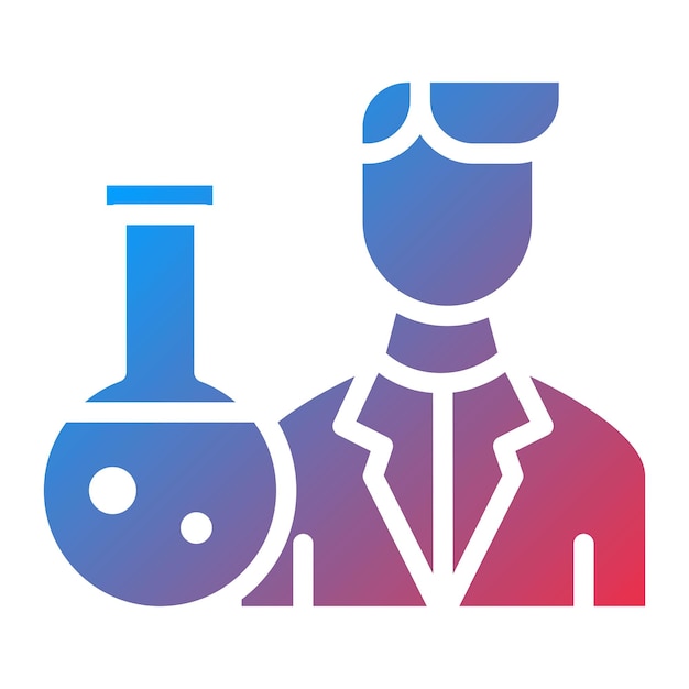 La imagen vectorial del icono del científico se puede utilizar para el laboratorio