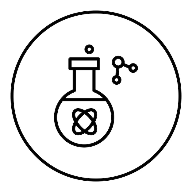 La imagen vectorial del icono científico se puede utilizar para el laboratorio