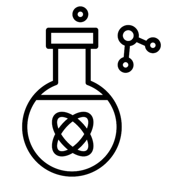 La imagen vectorial del icono científico se puede utilizar para el laboratorio