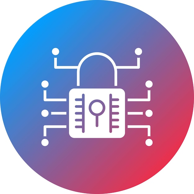 Imagen vectorial de icono de cifrado de datos Se puede utilizar para seguridad